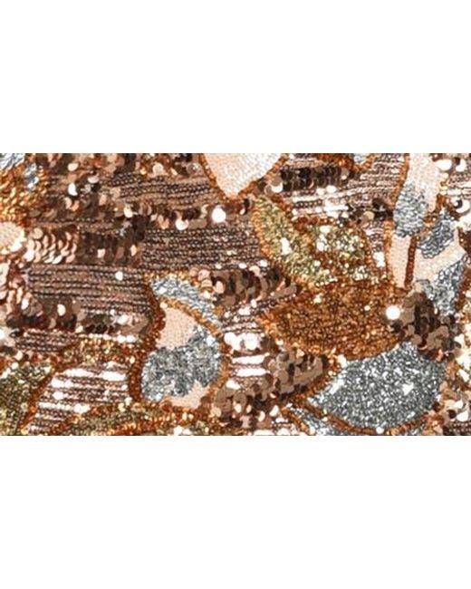 HELSI Multicolor Leslie Pattern Sequin Strapless Gown