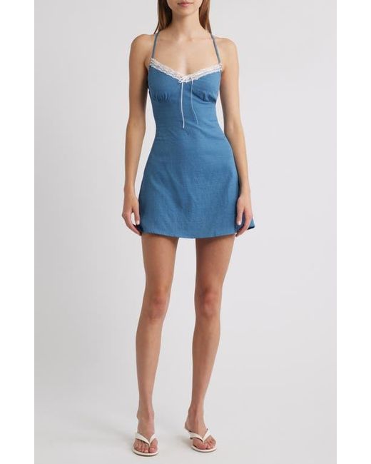 Bella Venice Blue Open Back Minidress