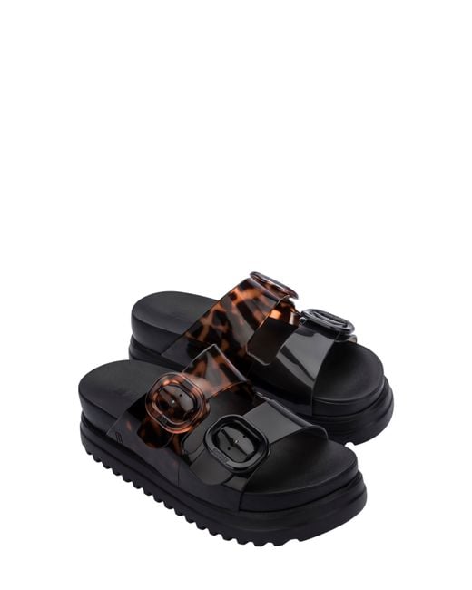 Melissa Black Cozy Platform Sandal
