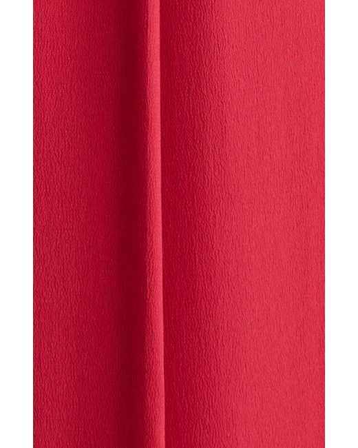 Giambattista Valli Red Bow Cutout Cap Sleeve Gown