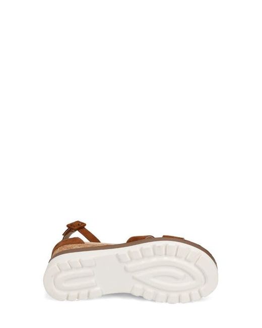 Vaneli Brown Cairn Ankle Strap Platform Wedge Sandal