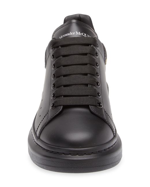 Alexander McQueen Black Fold Print Oversized Leather Sneaker for men