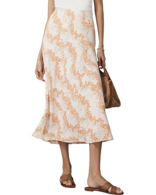 Mint Velvet Natural Print Midi Slip Skirt