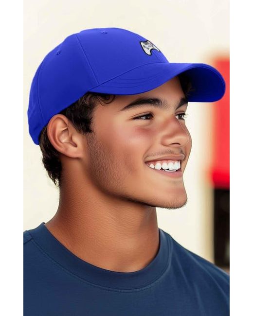 Alix Blue Game Controller Embroidered Hat for men