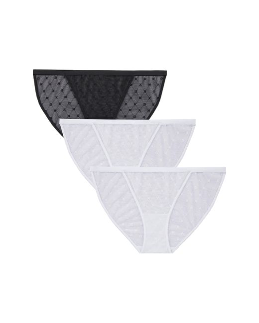DKNY Assorted 3pack Monogram Mesh Bikini in Black Lyst