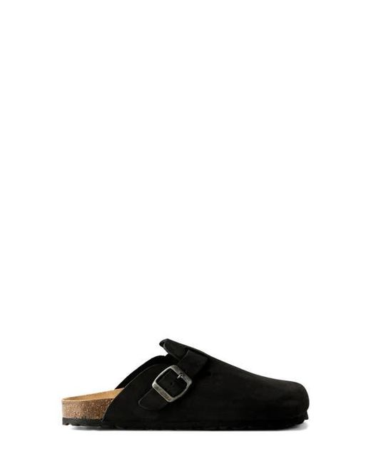Mango Black Leather Clog
