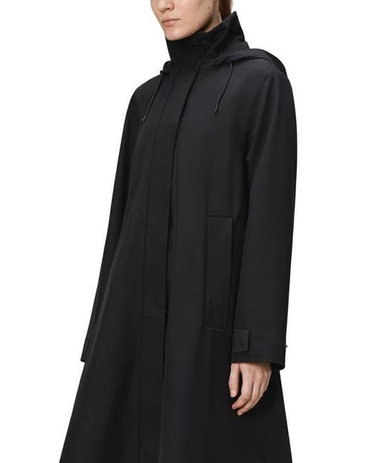 Rains Black Suva Vision Softshell A-Line Jacket