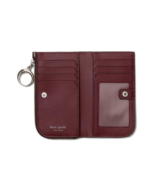 Kate Spade Brown Halo Glazed Leather Small Wallet