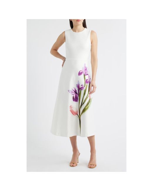 semi formal womens dresses One-Shoulder Semi-formal A-Line Midi Dress Collection:Banquet in Bloom Colour:Ivory Autumn Boho Floral Dress