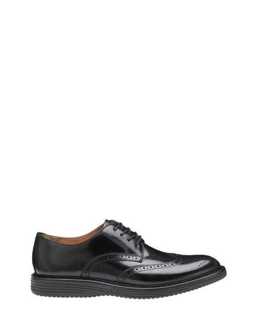 Johnston & Murphy Black Upton Wingtip Derby for men