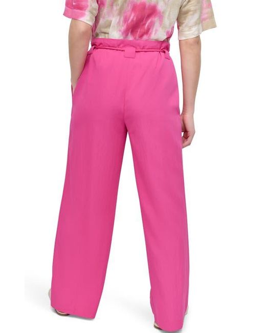 DKNY Pink Rope Tie Wide Leg Pants