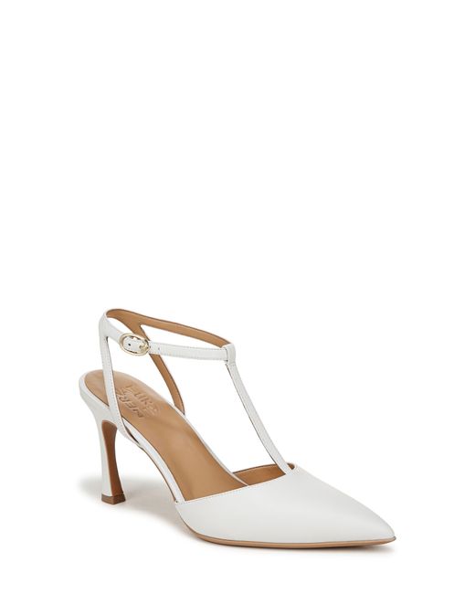 Naturalizer White Astrid T-Strap Pointed Toe Pump