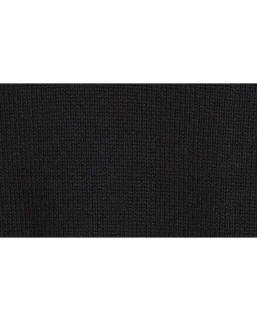 Caslon Black Raglan Sleeve Roll Neck Wool & Cotton Sweater