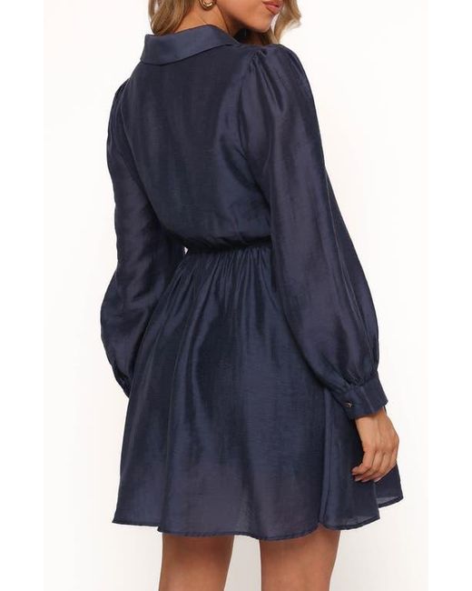 Petal & Pup Blue Everett Long Sleeve Minidress