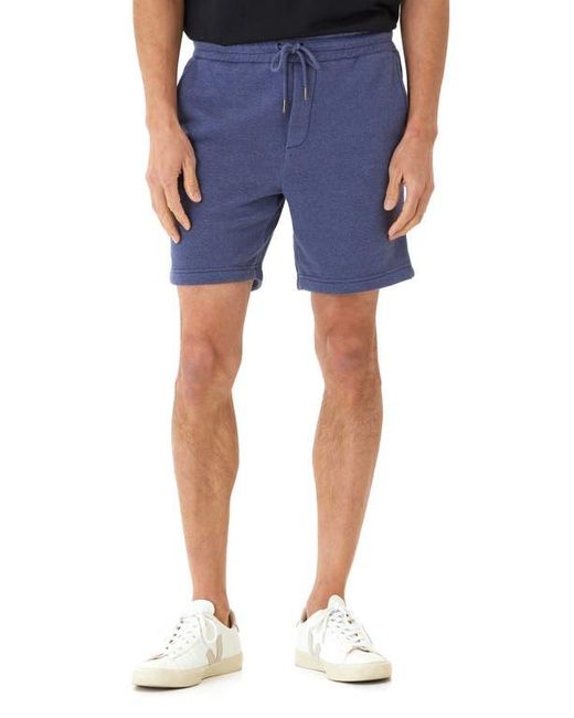 Threads For Thought Blue Garrett Mineral Wash Fleece Drawstring Shorts for men