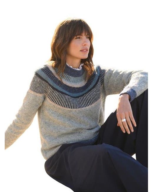 Celtic & Co. Blue Statement Donegal Wool Sweater