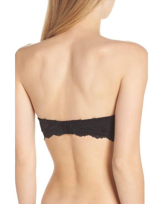 On Gossamer Black Beautifully Basic Strapless Underwire Bra