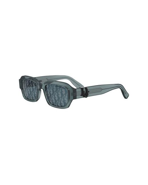 Dior Blue Oblique S2I 52Mm Rectangular Sunglasses for men