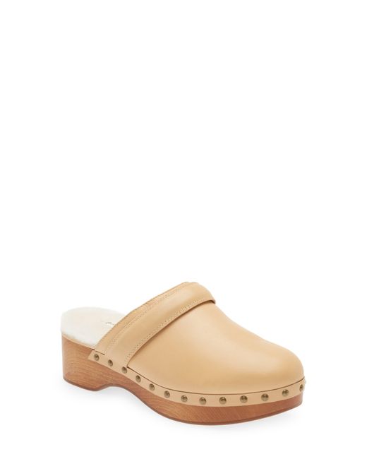 Madewell The Cecily Genuine Shearling Lined Clog in Natural | Lyst