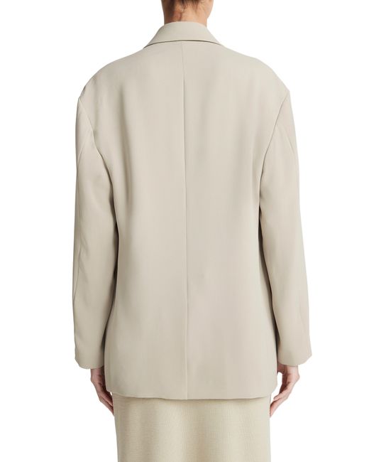 Vince White Double Breasted Crepe Blazer