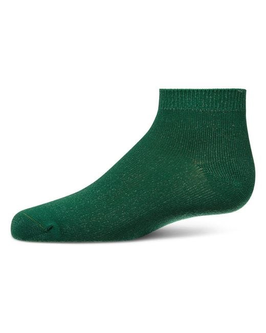 Memoi Green Basic Silky-Soft Gauge Ankle Sock