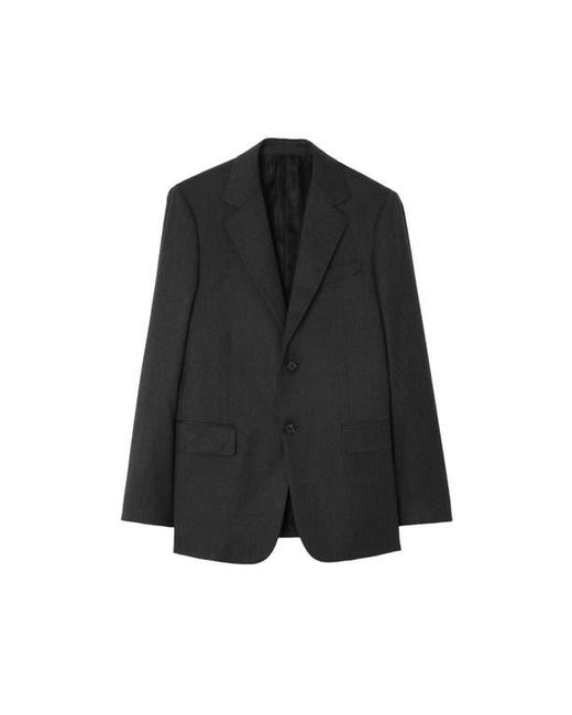 Burberry Black Wool Flannel Sloane Tailored Jacket for men