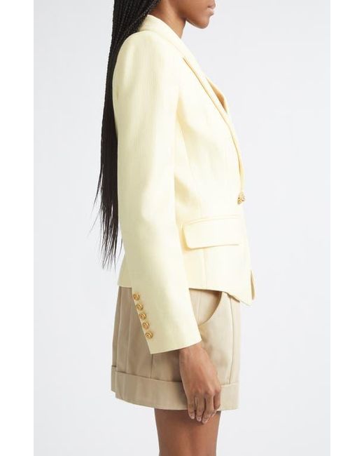 Balmain Natural Double Breasted Natte Jacket