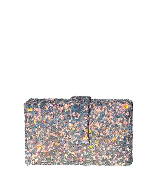 Simitri Blue Classic Sequin Kitsch Clutch