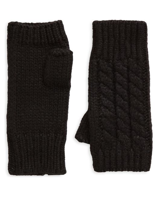 Ugg Black Cable Fingerless Gloves