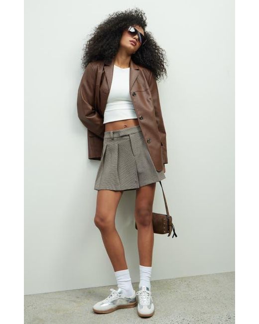 Open Edit Multicolor Pleated Miniskirt