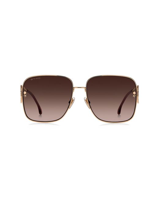Etro Brown 61Mm Gradient Square Sunglasses