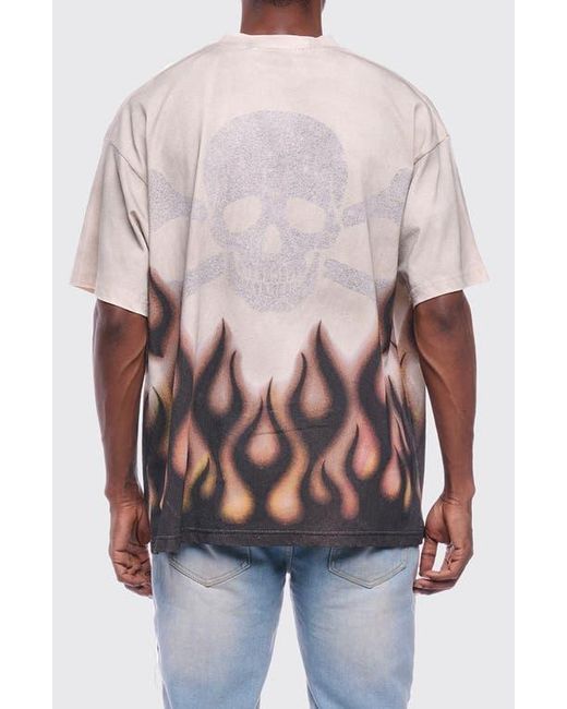 Rolling Loud Men's White Inferno Cotton Graphic T-Shirt