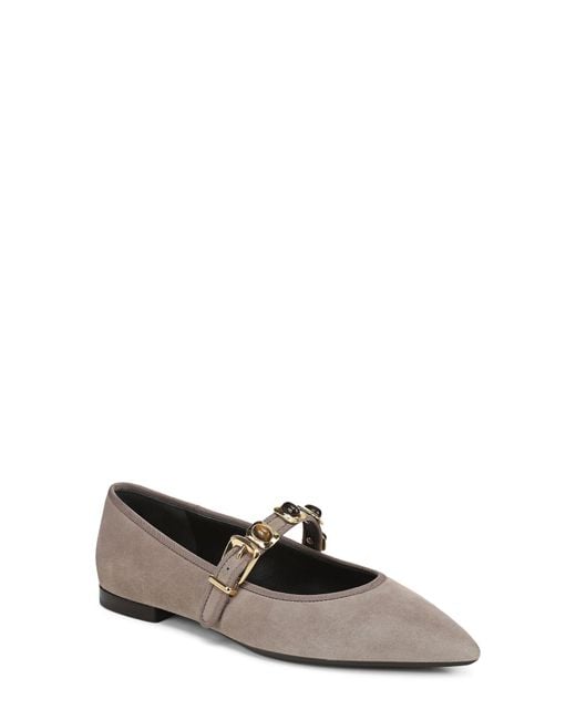 Veronica Beard Black Selene Charms Pointed Toe Flat