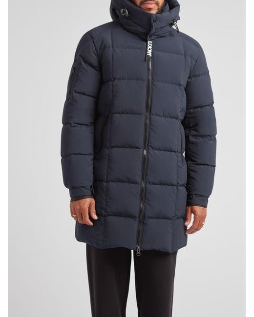 Jacket Blue Ez Hooded Boxed Puffer Coat for men