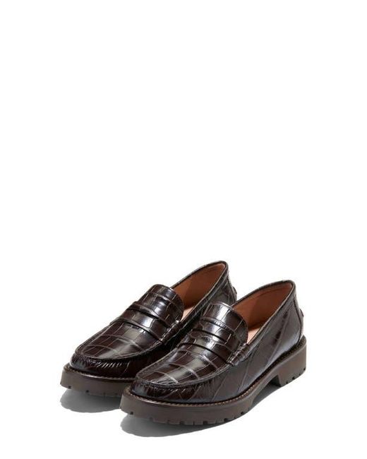 Cole Haan Brown Treena Lug Penny Loafer