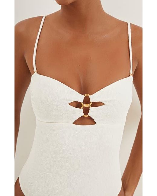 ViX White Firenze Jolie Strapless One-Piece Swimsuit