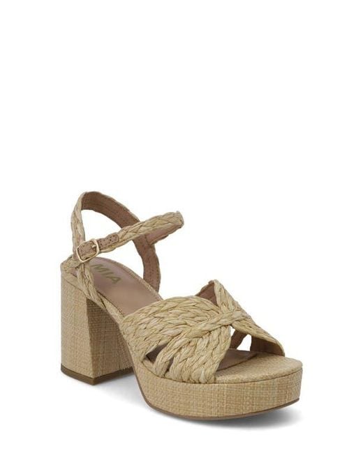 MIA Metallic Ankle Strap Platform Sandal