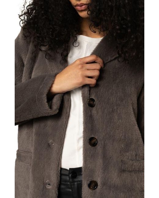 Sanctuary Black Hometown Faux Fur Jacket