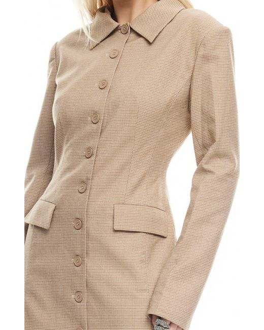 Lioness Natural Cheri Long Sleeve Minidress