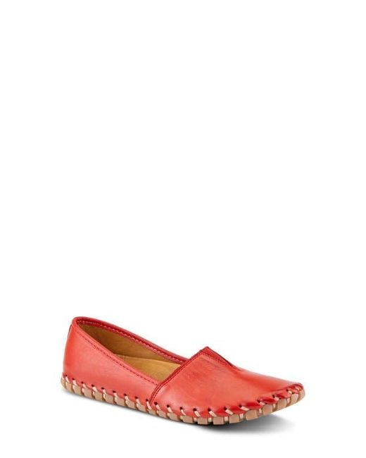 Spring Step Red Kathaleta Flat