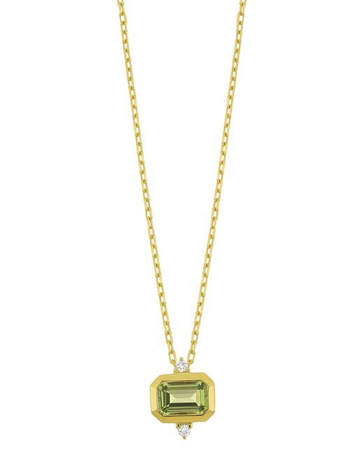 Bony Levy Metallic Iris Peridot & Diamond Pendant Necklace
