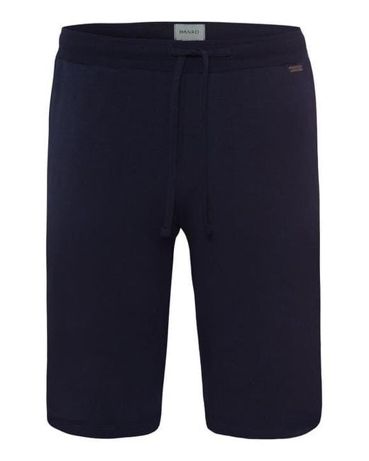 Hanro Blue Casuals Drawstring Shorts for men