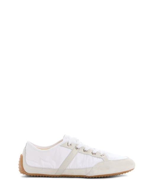 Givenchy White Slim Nylon & Suede Racing Sneaker for men
