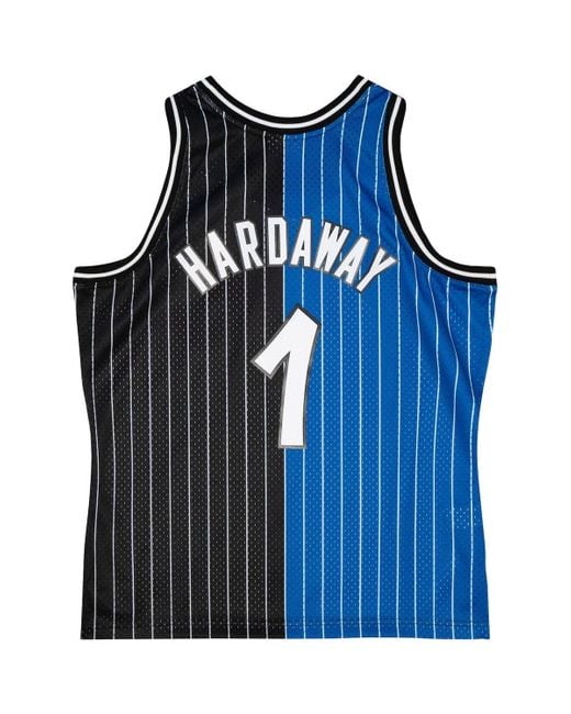 Men's Mitchell & Ness Penny Hardaway Blue/Black Orlando Magic Hardwood  Classics 1994/95 Split Swingman Jersey