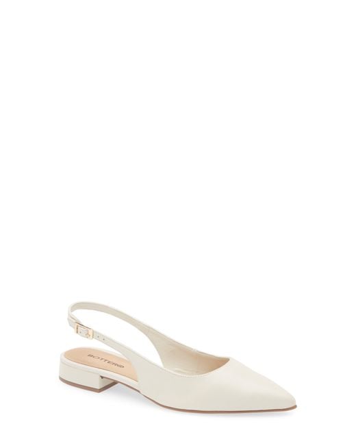 BOTTER White Alessandra Slingback Pointed Toe Flat