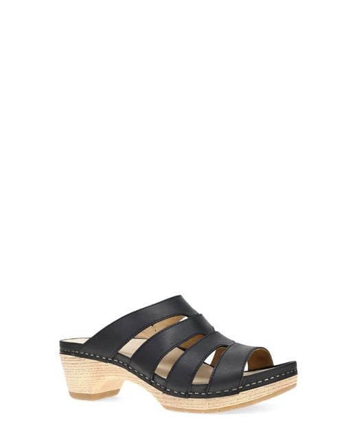 Dansko Blue Lyndi Platform Slide Sandal