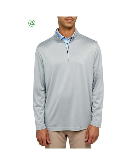 Con.struct Blue Regular Fit Melange Recycled Performance Quarter Zip for men