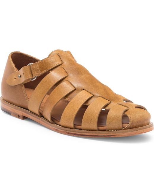 John Varvatos Brown Antwerp Fisher Sandal for men