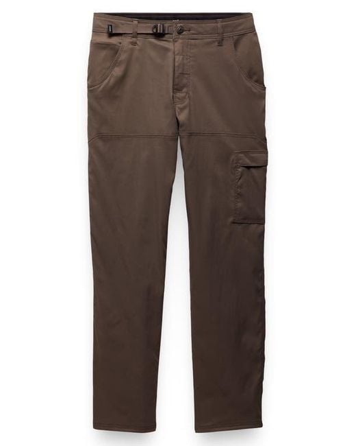 Prana Gray Stretch Zion Cargo Pants for men