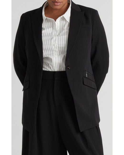 UNIVERSAL STANDARD Black Daria Blazer